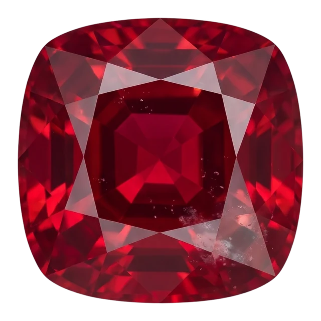 A red spinel, changing colour with the slider