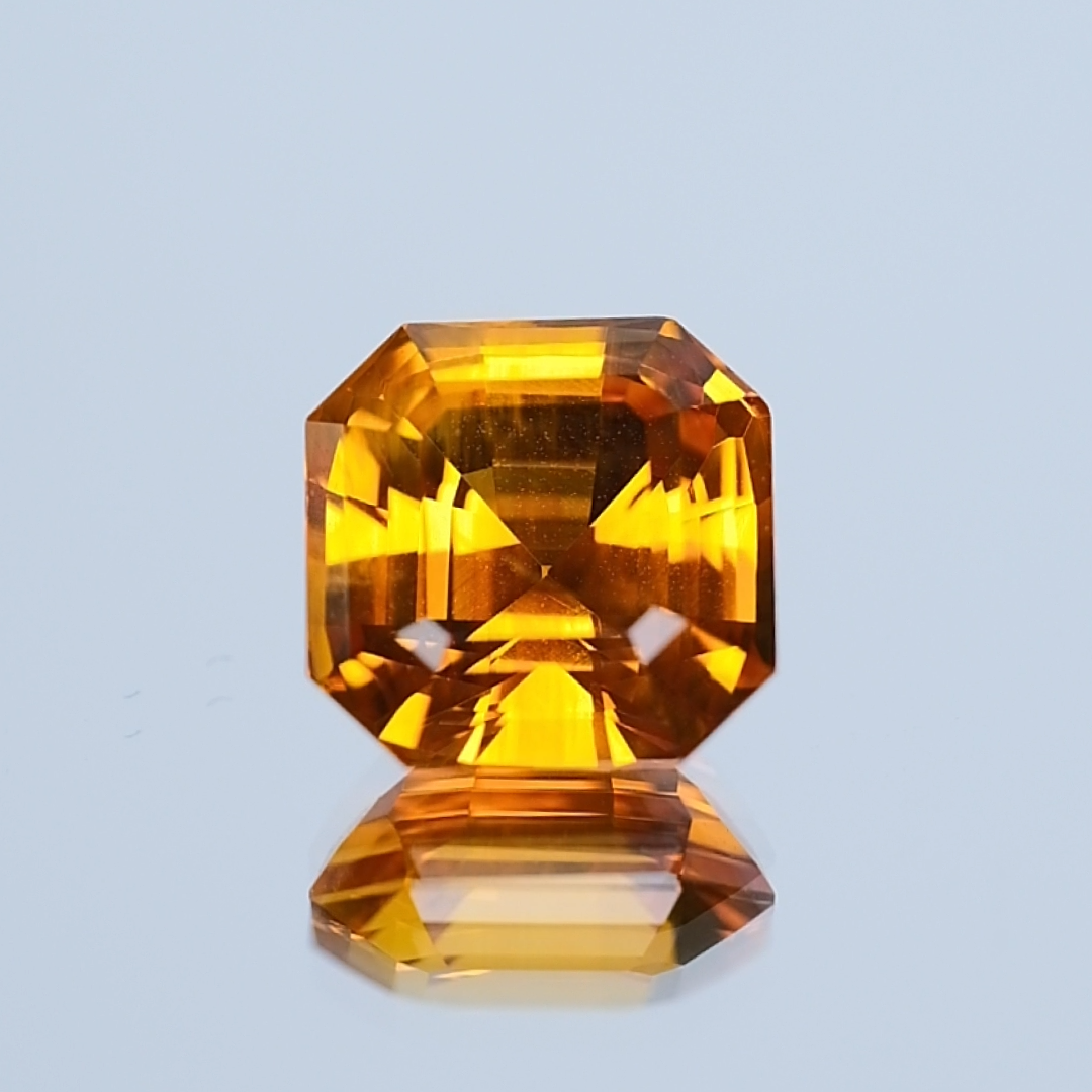 7.11 ct Sri Lankan Heated Vivid Yellow-Orange Sapphire