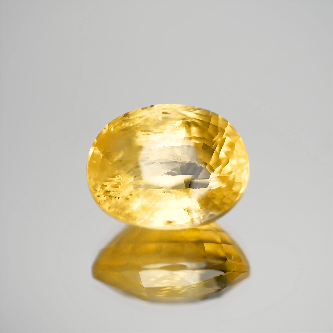 10.21 ct Unheated Yellow Sapphire